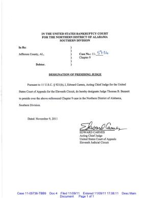 Case 11-05736-TBB9 Doc 4 Filed 11/09/11 Entered 11/09/11 17:08:11 Desc Main Document Page 1 of 1 Notice Recipients