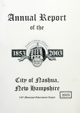 150Th Municipal Government Report, Fiscal Year July 1, 2002-June 30, 2003