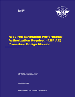 (RNP AR) Procedure Design Manual