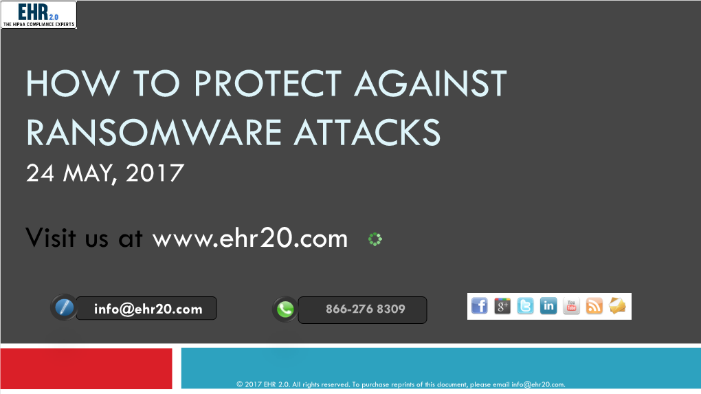 How to Protect Against Ransomware Attacks 24 May, 2017