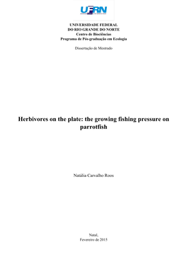Herbivores on the Plate: the Growing Fishing Pressure on Parrotfish