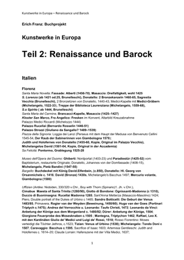 Renaissance Und Barock