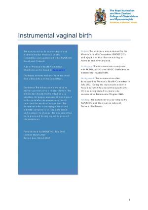 Instrumental Vaginal Birth (C-Obs