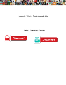 Jurassic World Evolution Guide