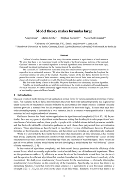 Model Theory Makes Formulas Large