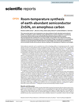 Room-Temperature Synthesis of Earth-Abundant Semiconductor