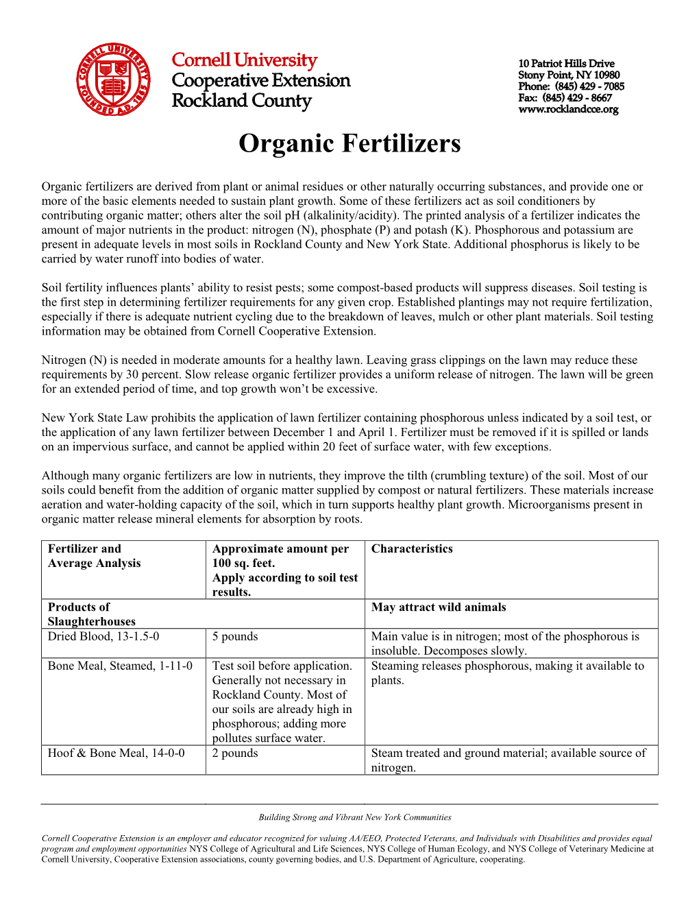 Natural & Organic Fertilizer