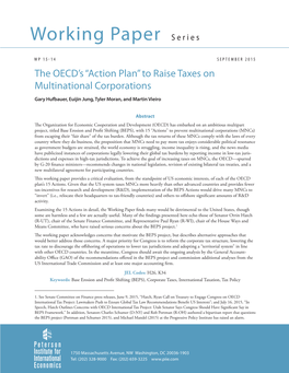 The OECD's "Action Plan"