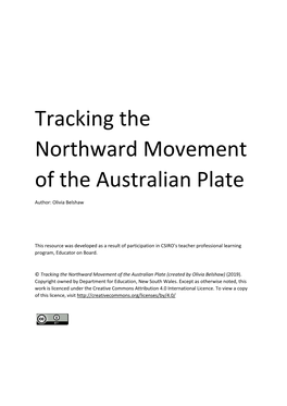 Tracking the Northward Movement of the Australian Plate