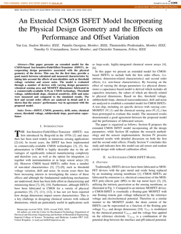 An Extended CMOS ISFET Model Incorporating the Physical Design
