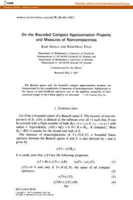 On the Bounded Compact Approximation Property and Measures of Noncompactness