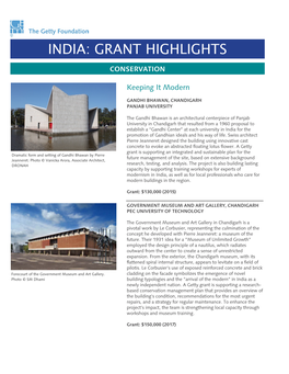 India: Grant Highlights