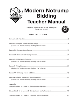 Modern NT Teach Manual