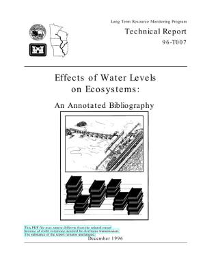 Effects of Water Levels on Ecosystems: an Annotated Bibliography