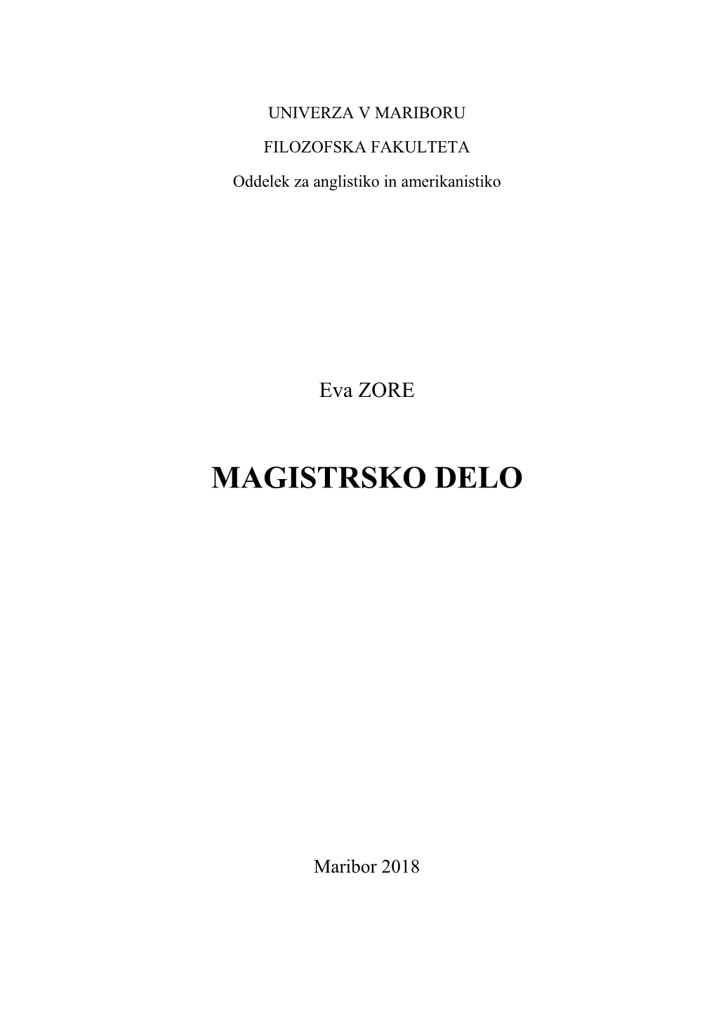 Magistrsko Delo