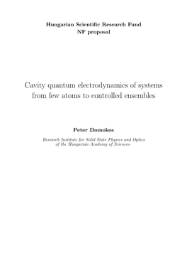 Cavity Quantum Electrodynamics of Systems from Few Atoms to Controlled Ensembles