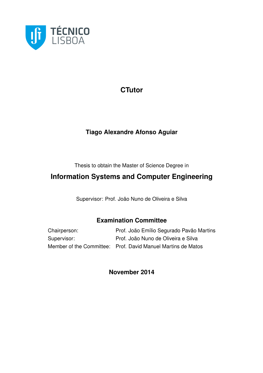 Ctutor Information Systems and Computer Engineering