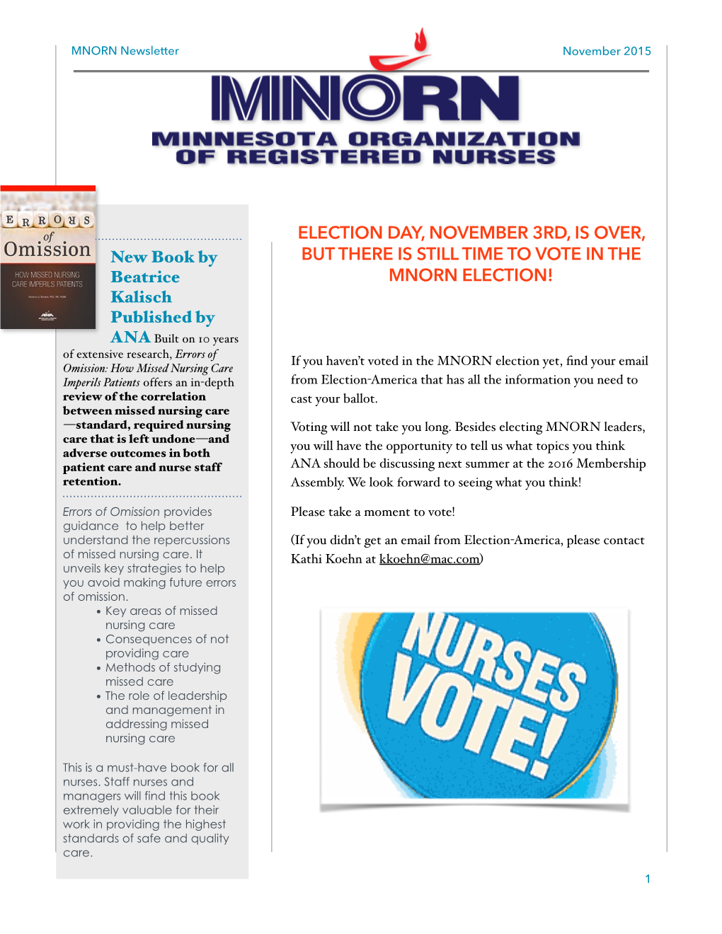 November 2015 Newsletter