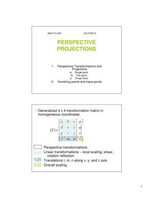 Perspective Projections