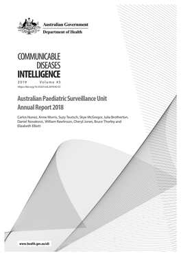 Australian Paediatric Surveillance Unit Annual Report 2018