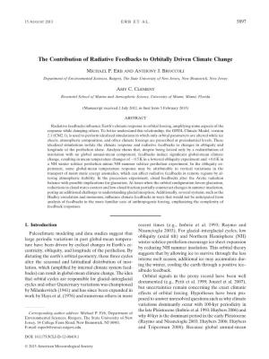The Contribution of Radiative Feedbacks to Orbitally Driven Climate Change