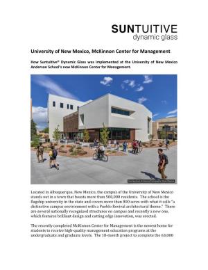 University of New Mexico, Mckinnon Center for Management