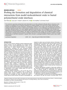 Probing the Formation and Degradation of Chemical Interactions from Model Molecule/Metal Oxide to Buried Polymer/Metal Oxide Interfaces
