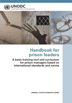 (UNODC), Handbook for Prison Leaders: a Basic Training Tool