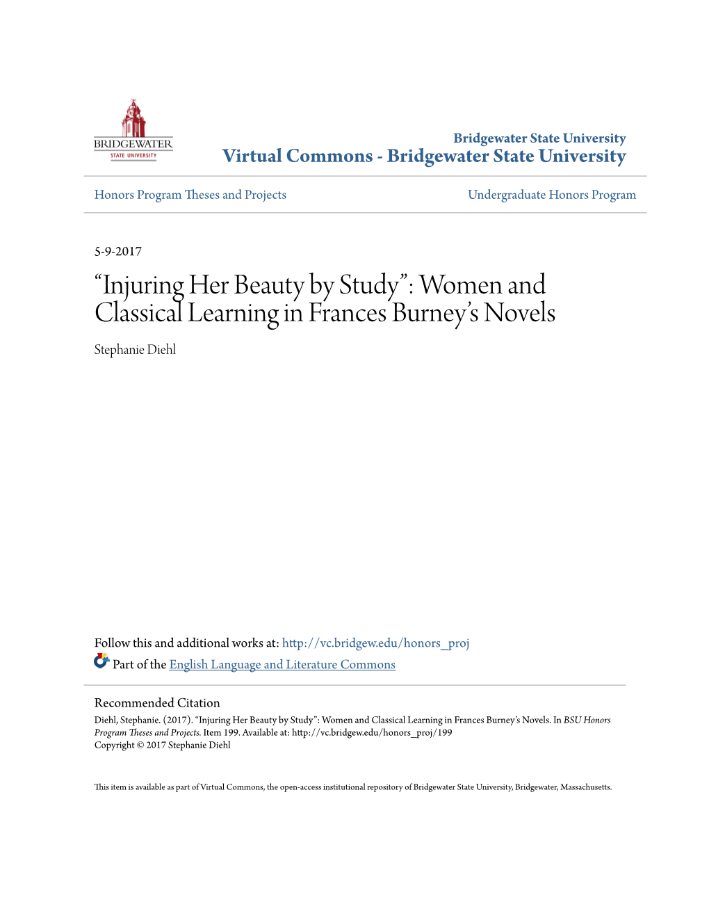 Women and Classical Learning in Frances Burney's Novels