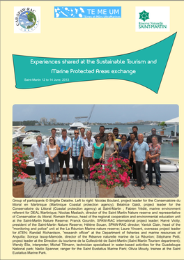 Experiences Shared at the Sustainable Tourism and Marine Protected Areas Exchange