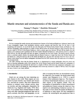 Mantle Structure and Seismotectonics of the Sunda and Banda Arcs