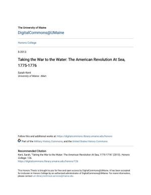 The American Revolution at Sea, 1775-1776