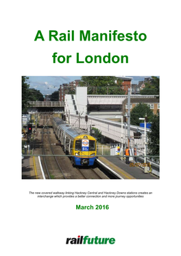 A Rail Manifesto for London