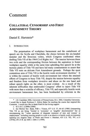 Collateral Censorship and First Amendment Theory