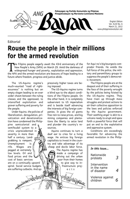 ANG Rouse the People in Their Millions for the Armed Revolution