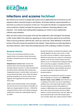 Infections and Eczema Factsheet Download