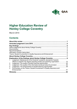 Henley College Coventry, March 2014