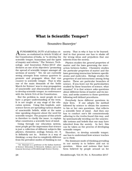 What Is Scientific Temper?