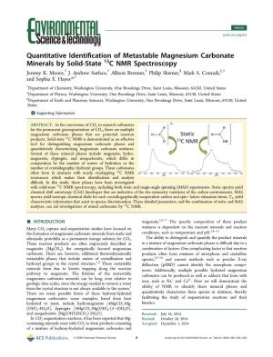 Quantitative Identification of Metastable Magnesium Carbonate