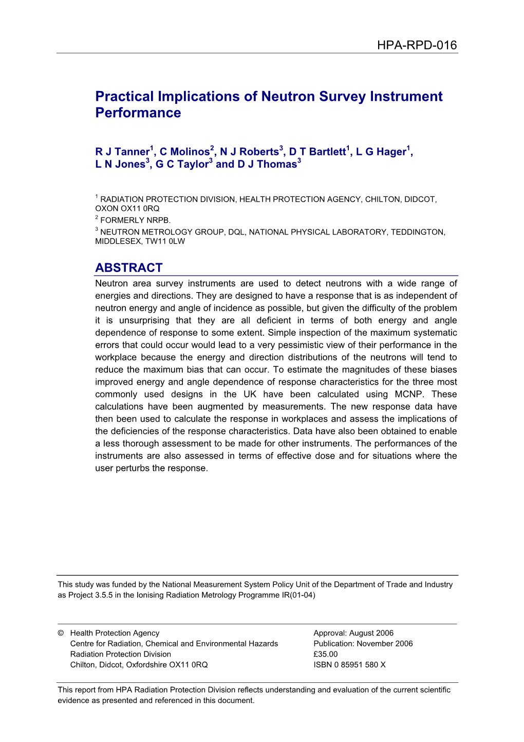 Practical Implications of Neutron Survey Instrument Performance