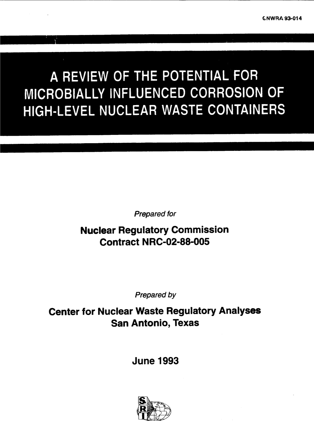 Review of Microbially Influenced Corrosion of High-Level Waste