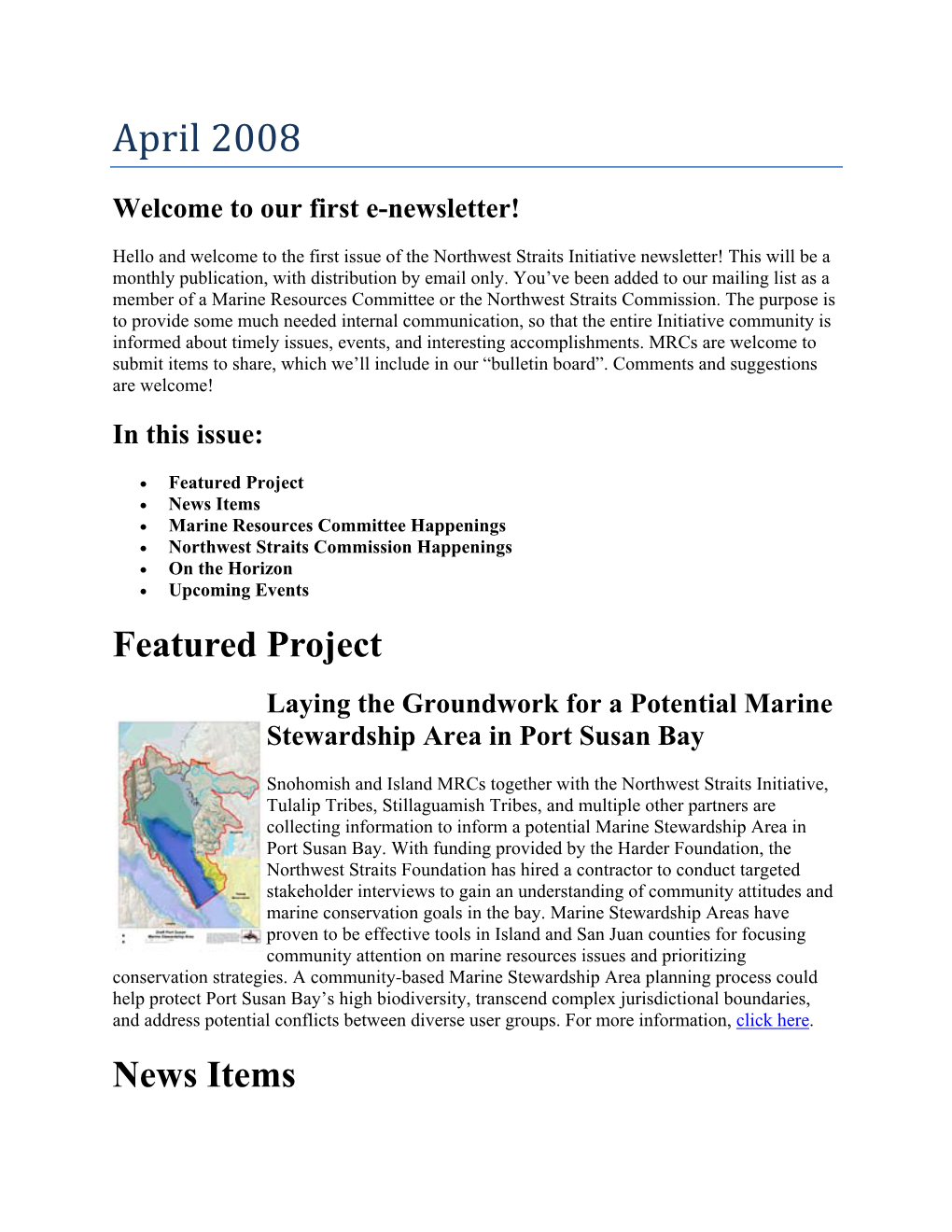 2008 Newsletters