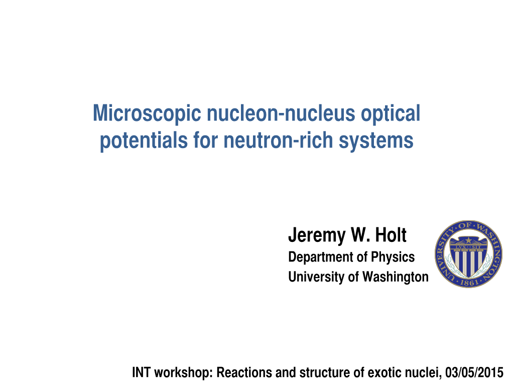 Microscopic Nucleon-Nucleus Optical Potentials for Neutron-Rich Systems