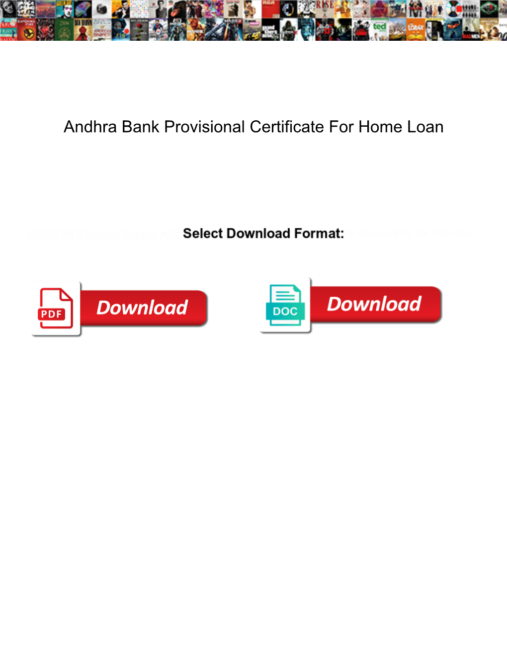 Andhra Bank Provisional Certificate for Home Loan