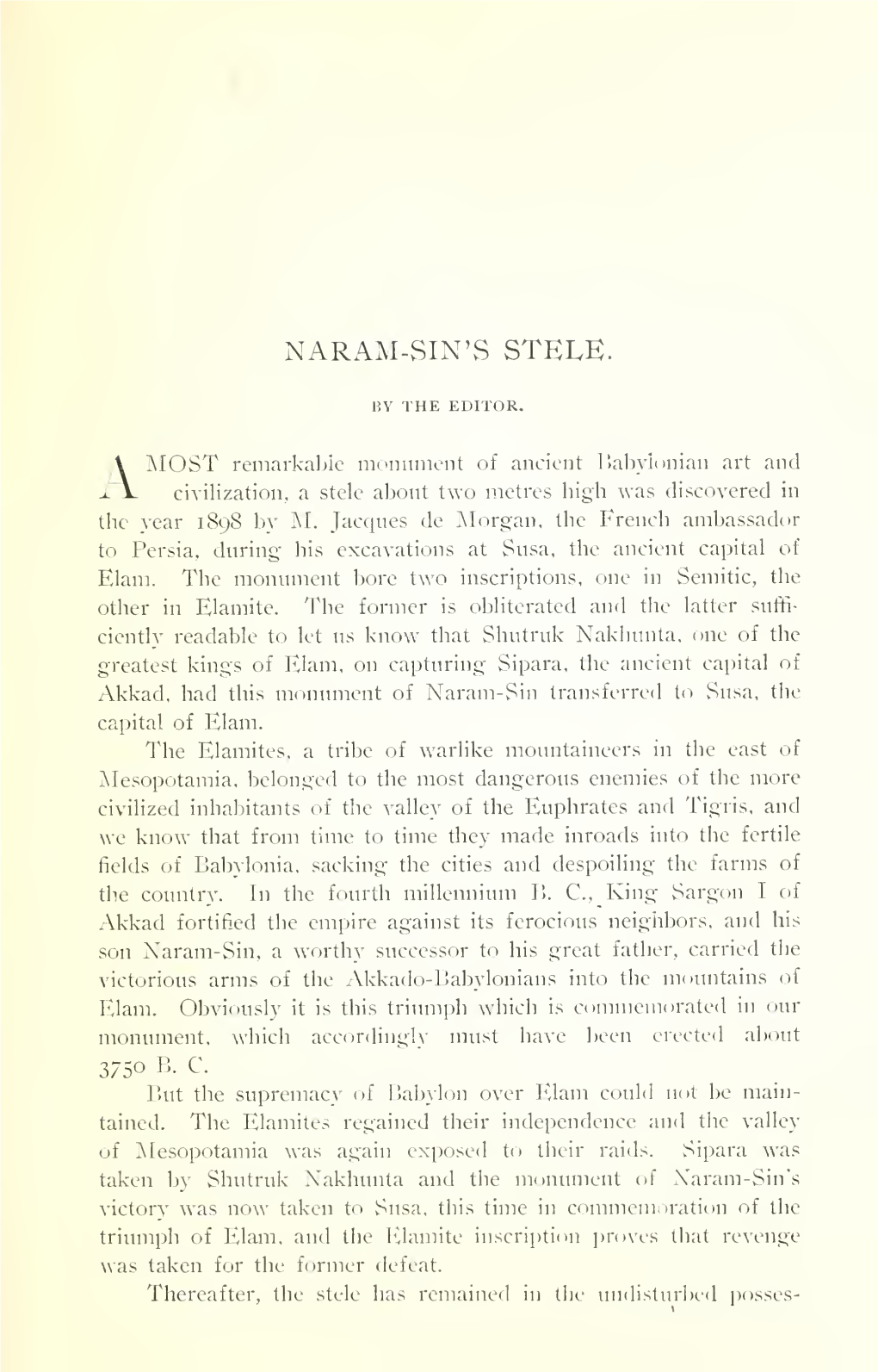 Naram-Sin's Stele