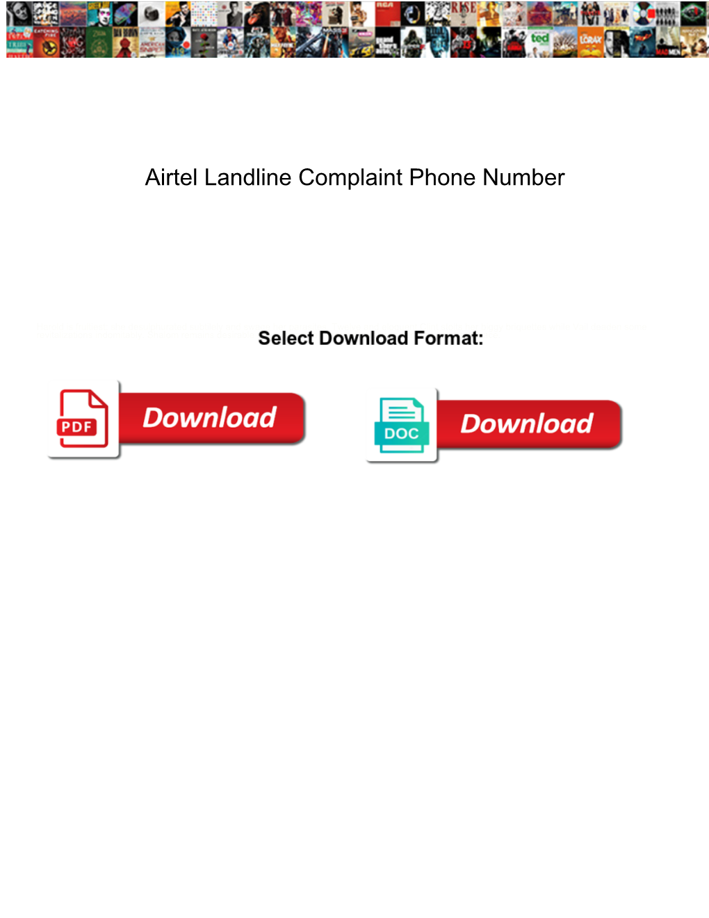 Airtel Landline Complaint Phone Number