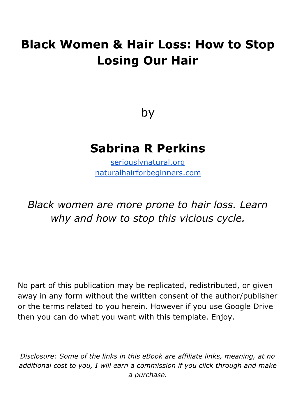 Black Women & Hair Loss