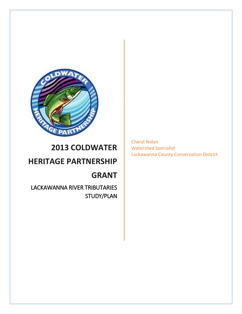Lackawanna River Tributaries Study/Plan