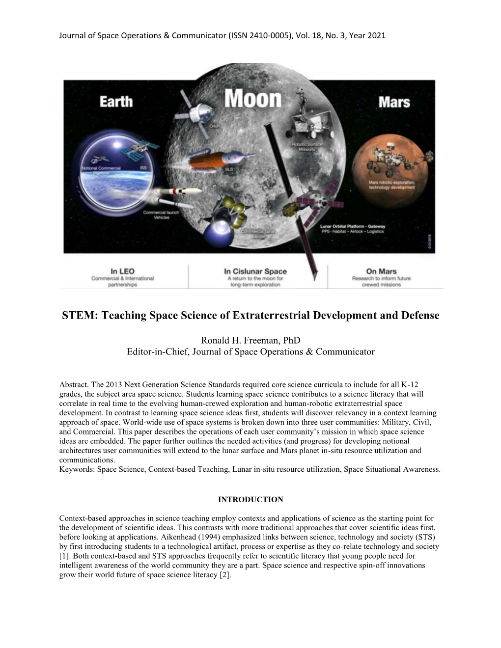 STEM: Teaching Space Science of Extraterrestrial Development and Defense