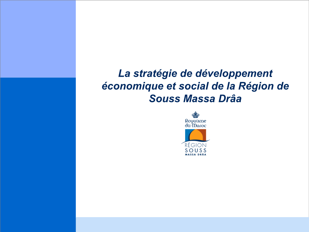 Elaboration De La Stratégie De Développement Économique Et